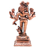 Copper Kaal Bhairav Idol, Kala Bhairava Murti for Pooja, Home Decor & Gifting, Brown, 4.5 Inch, 1 Piece