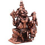 Bhunes Small Copper Narasimha Lakshmi Idol, 2 Inch