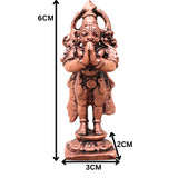 Bhunes Small Copper Hanuman Idol, 2.5 Inch