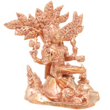 Bronze Dakshinamurthy Shiva Idol, Handcrafted Traditional Guru Murti for Pooja, Home Decor & Gifting, Gold, 6.5 Inch, 1 Piece