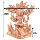 Bronze Dakshinamurthy Shiva Idol, Handcrafted Traditional Guru Murti for Pooja, Home Decor & Gifting, Gold, 6.5 Inch, 1 Piece