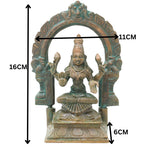 Bronze Lakshmi Idol, Goddess Laxmi Murti, Handcrafted Traditional Statue for Pooja, Home Decor & Gifting, Brown, 6.5 Inch, 1 Piece