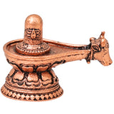 Copper Shiva Lingam Idol, Handcrafted Mahadev Shivling for Pooja, Home Temple Decor & Spiritual Gifting, Brown, 1.5 Inch, 1 Piece