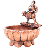 Copper Durga Diya Idol, Maa Durga Deepam, Handcrafted Traditional Chola Lamp for Pooja, Home Decor & Gifting, Brown, 3 Inch, 1 Piece