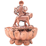 Copper Durga Diya Idol, Maa Durga Deepam, Handcrafted Traditional Chola Lamp for Pooja, Home Decor & Gifting, Brown, 3 Inch, 1 Piece