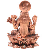 Copper Saraswati Idol, Handmade Saraswati Murti for Pooja, Home Temple &amp; Vastu Decor, Brown, 3.5 Inch, 1 Piece