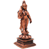 Copper Sridevi Lakshmi Idol, Handcrafted Hindu Goddess Figurine for Pooja, Home Temple Decor & Gifting, Brown, 3.5 Inch, 1 Piece