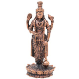 Copper Vishnu Idol, Handcrafted Sri Narayana Murti for Pooja, Home Temple, Vastu Decor & Gifting, Brown, 3 Inch, 1 Piece