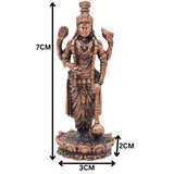 Copper Vishnu Idol, Handcrafted Sri Narayana Murti for Pooja, Home Temple, Vastu Decor & Gifting, Brown, 3 Inch, 1 Piece