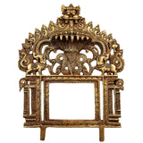 Bhunes Brass Prabhavali with Sheshnag – Traditional Arch Frame Wall Hanging for Temple, Pooja Mandir, God Idol Backdrop, Prabhawal Decor for Home, Gold, 11.5 Inch, 1 Piece