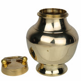 Hand Carved Brass Kamandal, Ganga Jali, Gangajali, Water Loota, Kamandal, Brass Stoup, Water Container, Lotiya for Puja and Decor, 1 Litre