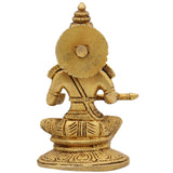 Brass Annapurna Devi Idol, Annapoorna Mata Murti, Annada Parvati Sculpture for Pooja, Kitchen, Temple & Gifts, Gold, 5 Inch, 1 Piece