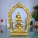 Brass Annapurna Devi Idol for Pooja Room | Annapoorna Mata Murti | Annada Annapurneshwari Parvati Sculpture for Home Temple Decor