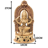 Brass Mariamman Idol, Goddess Mariamma Murti for Pooja, Home Decor & Temple, Gold, 11 Inch, 1 Piece
