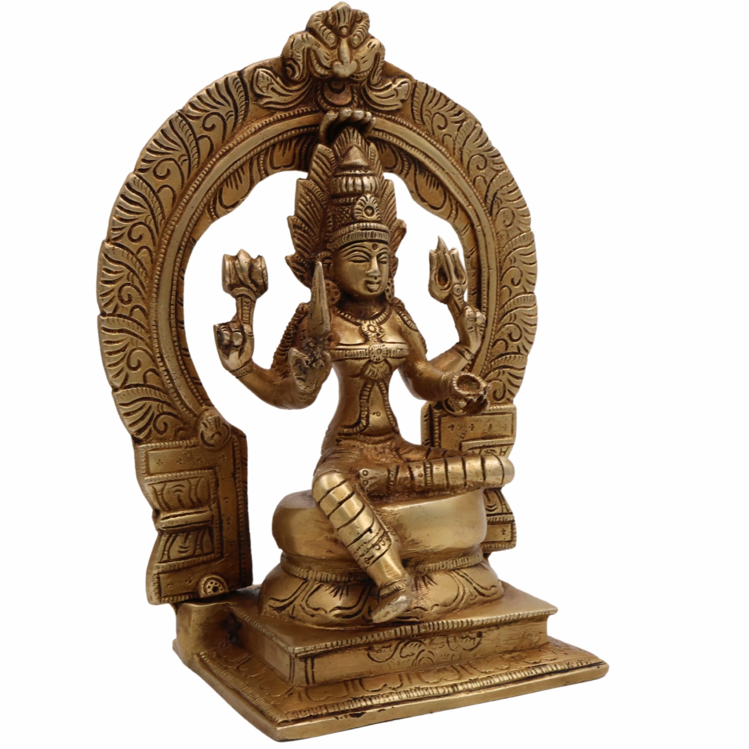 Brass Mariamman Idol Goddess Mariyamman Devi Statue Karumariamman Silai Amman Statues Mariyamma Idols Parvati Murti