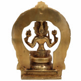 Brass Mariamman Idol, Mariamma Murti, Mari Amman Statue, Mariyamma Vigraha, Handcrafted Amman Sculpture for Pooja & Home Decor,Gold, 9 Inch, 1 Piece