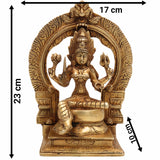 Brass Mariamman Idol, Mariamma Murti, Mari Amman Statue, Mariyamma Vigraha, Handcrafted Amman Sculpture for Pooja & Home Decor,Gold, 9 Inch, 1 Piece