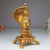 Brass Shiva head with Sheshnag