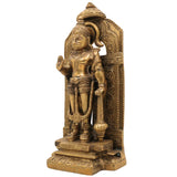 Brass Hanuman Idol with Prabhavali – Maruti, Bajrangbali, Anjaneya, Vayuputra Murti for Home Temple, Pooja & Gift Decor,Gold, 9 Inch, 1 Piece