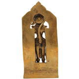Brass Hanuman Idol with Prabhavali – Maruti, Bajrangbali, Anjaneya, Vayuputra Murti for Home Temple, Pooja & Gift Decor,Gold, 9 Inch, 1 Piece