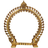 Brass Premium Prabhavali Frame | Decorative Aura Frame, Murti Halo, Temple Arch, Pooja Mandir Backdrop, Gold, 23.5 Inch, 1 Piece