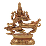 Brass Brass Shiva Sharabha Avatar Idol – Sharabhesvara Murti | Sharabheshwara Swamy Sarabha Statue for Temple, Home & Pooja Decor,Gold, 5.5 Inch, 1 Piece