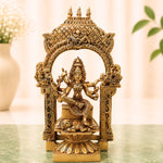 Brass Mariamman Idol with Chowki and Prabhavali