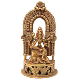 Brass Mariamman Idol, Mariamma Shakti Amman Statue, Samayapuram Angala Parameshwari Murti | Handmade Peetal Pooja Decor Gift,Gold, 11 Inch, 1 Piece