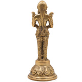 Bhunes Brass Deep Lakshmi, Deep Lady Brass, Lamp Lady, Diya, Lady Standing With Lamps, Deeplakshmi, Deep Laxmi,Gold, 10 Inch, 1 Piece