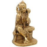 Brass Hanuman Idol – Maruti Anjaneya Bajrang Bali Pital Murti | Vayuputra Sankat Mochan Statue for Home Temple Decor & Gifts – 2.05 KG,Gold, 7.5 Inch, 1 Piece