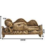 Brass Sleeping Buddha Idol – Handcrafted Reclining Gautama Buddha Statue | Shakyamuni Nirvana Murti for Home Decor, Meditation, Pooja & Gifts,Gold, 3 Inch, 1 Piece