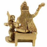 Brass Bagalamukhi Mata Idol, Pitambari Brass Statue, Divine Baglamukhi Devi Figurine for Pooja and Home Decor, Gold, 5 Inch, 1 Piece