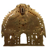 Bhunes Handcrafted Brass Prabhavali Arch Frame for Idols – Traditional Temple Backdrop, Wall Hanging, Decorative Aura Halo, Mandir Pooja Decor, Gold, 8 Inch, 1 Piece