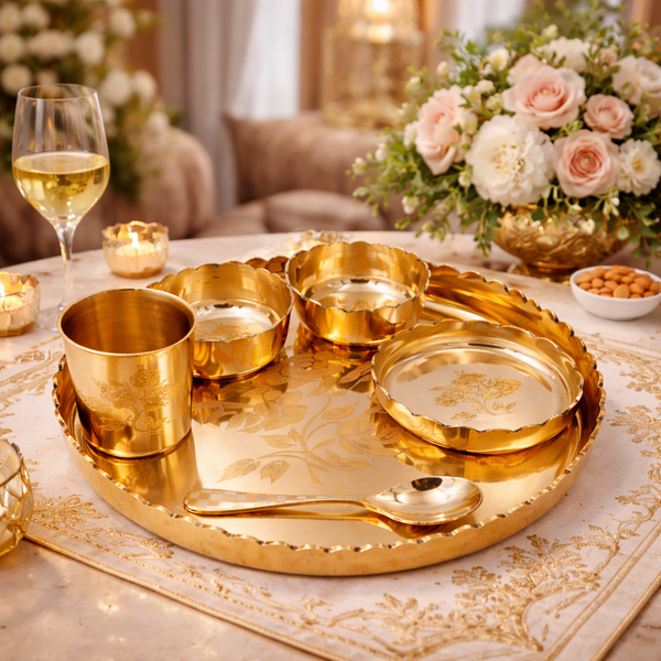 Bronze kansa Dinner setsa thali 