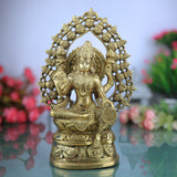 Handcrafted Brass Mahalakshmi Idol | Shri Lakshmi Devi Murti for Pooja Room, Gajalakshmi Kamala Statue for Home Temple & Diwali Decor