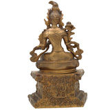 Brass Tibetan Tara Maa Idol – Green Tara | White Tara | Jetsun Dolma | Arya Tara Devi Murti | Tara Mata Statue for Pooja, Home Decor & Gifts, Gold, 12 Inch, 1 Piece