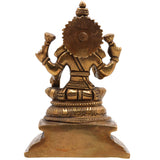 Handcrafted Brass Mahalakshmi Idol – Traditional Pital Laxmi Murti for Pooja Room, Home Temple & Prosperity Decor,Gold, 6.5 Inch, 1 Piece