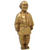 Brass Sardar Vallabhbhai Patel Idol | Sardar Vallabhbhai Patel Idol | Statue Of Unity | Brass Sculpture | Home Decor | Decoratives | Office, Gold, 9 Inch, 1 Piece