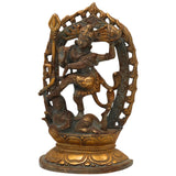 Brass Nataraja Idol | Dancing Shiva Natraj Statue | Chidambaram Natesa | Adalvallan Tandav Murti | Lord of Cosmic Dance for Home Decor, Temple & Gifts, Gold, 9 Inch, 1 Piece