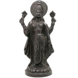 Handcrafted Brass Mahalakshmi Idol | Ashta Lakshmi Kamala Devi Statue | Lakshmi Narayani Pital Murti for Pooja, Home Temple & Gift,Gold, 9 Inch, 1 Piece