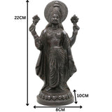 Handcrafted Brass Mahalakshmi Idol | Ashta Lakshmi Kamala Devi Statue | Lakshmi Narayani Pital Murti for Pooja, Home Temple & Gift,Gold, 9 Inch, 1 Piece