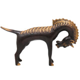 Brass Horse Idol | Marwari & Kathiawari Ashva Statue | Handcrafted Peetal Pittal Showpiece for Home, Temple & Festival Decor, Gold, 9.5 Inch, 1 Piece