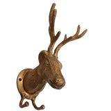 Brass Deer Idol | Mriga Harin Maan Jinka Face Statue | Peetal Pittal Showpiece for Home & Temple Decor, Gold, 10 Inch, 1 Piece