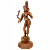 Brass Ardhanarishvara Idol | Ardhnarishwar Murti | Shiv Parvati Statue | Lord Shiva Shakti Dual Form | Pooja Room Decor, Gold, 11 Inch, 1 Piece