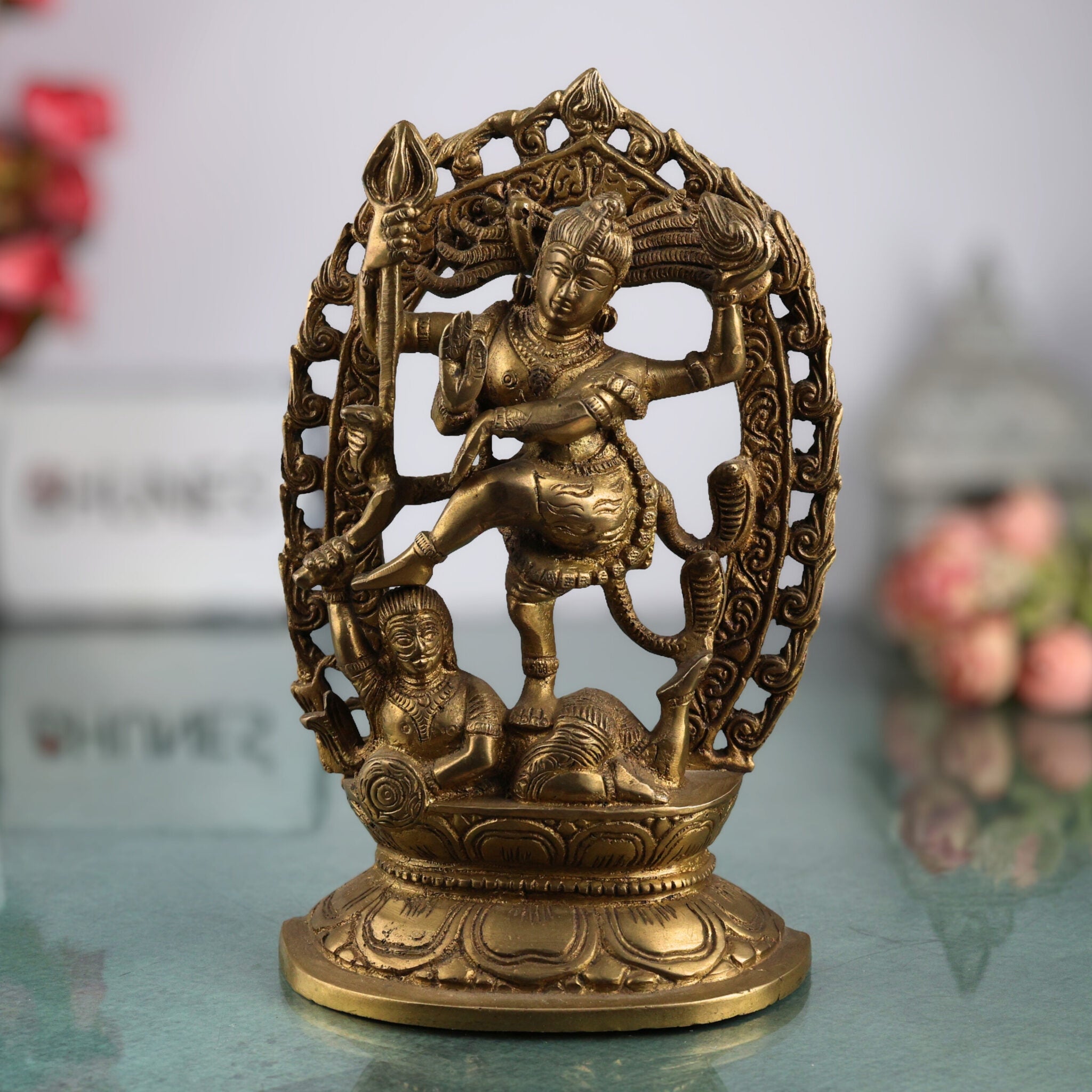 Brass Nataraja Statue, Shiva Natraj Idol, Dancing Nataraj, Hindu Dance God