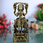 Handcrafted Brass Gaja Lakshmi Idol – Lakshmi Devi with Elephants | Gajalakshmi | Kamala | Padma | Prosperity & Wealth Murti for Pooja, Home Temple & Decor