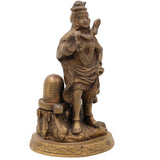 Brass Shiva Statues |Lord Shiv Idol | Shankar Idol | Shiva Brass|Lord Shiva Idols|Shankar Murti For Gift| Shiva Brass Statue| Home Decor | Showpiece, Gold, 6 Inch, 1 Piece