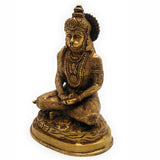 Brass Hanuman Idol for Home Temple – Anjaneya | Bajrangbali | Pawan Putra | Mahavira Murti for Pooja, Decor & Gift (20cm, 1.6KG),Gold, 8 Inch, 1 Piece