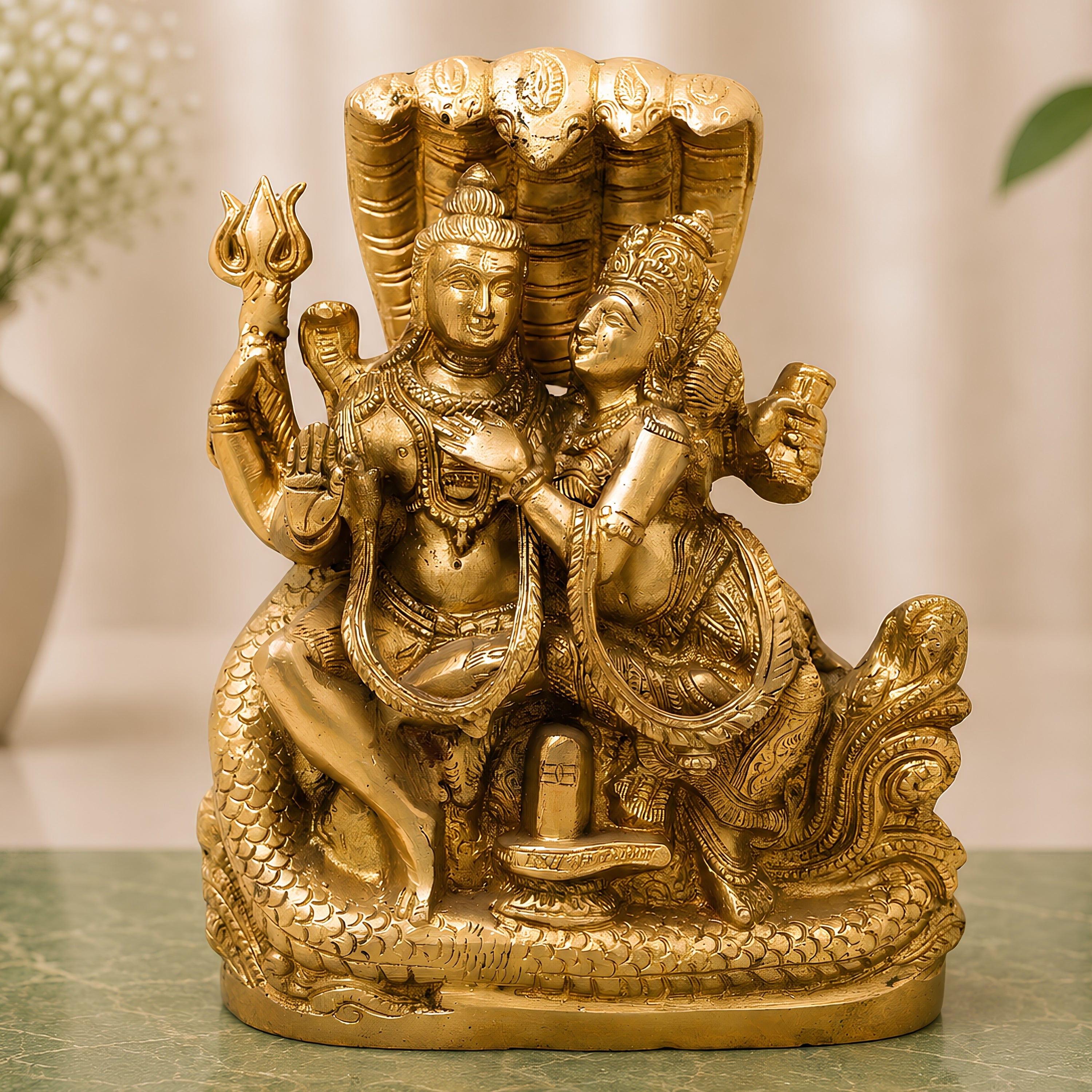 Brass Shiva Parvati Idol