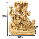 Brass Shiva Parvati Idol, Ardhnarishwar Gauri Shankar Murti, Uma Maheshwar Shiv Shakti Statue for Puja, Home Decor & Gifts,Gold, 10 Inch, 1 Piece